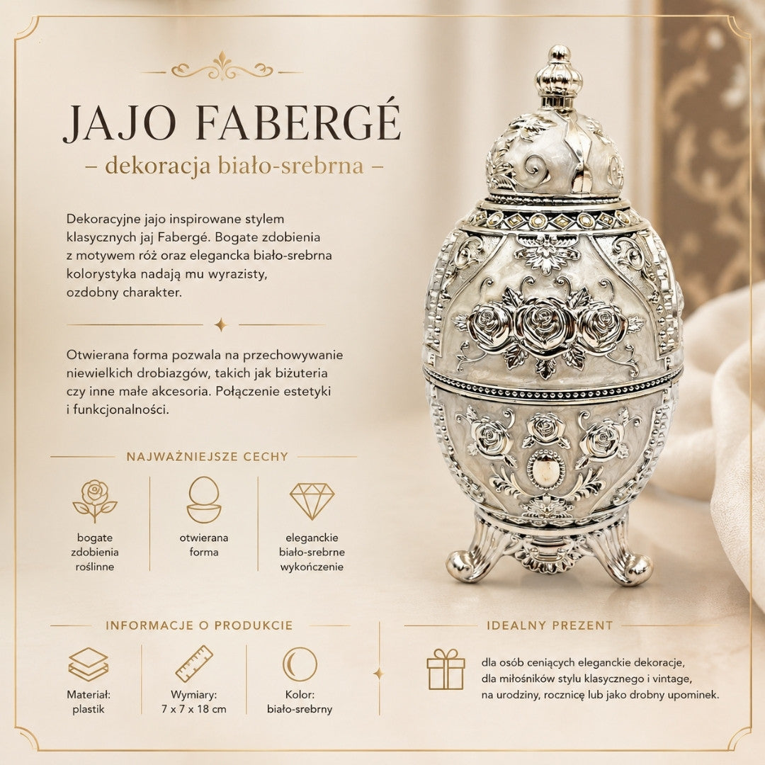 Silver Opening Fabergé Egg - SRWS