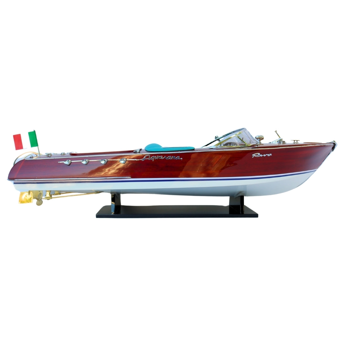 Exclusive Reeva Aquarama Motorboat Model 87cm - Large Wooden Model of a Classic Italian Motorboat – 4P-90