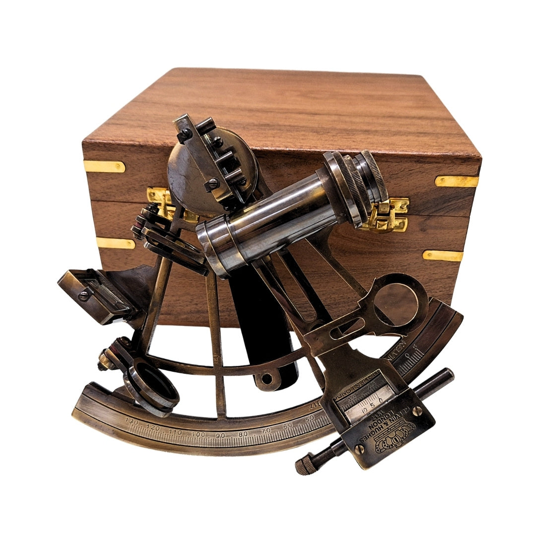 Brass Sextant in a Wooden Box – Replica - NC1517