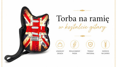 Guitar-Shaped Shoulder Bag – British Flag – Gift for a Music Fan - RBG-008