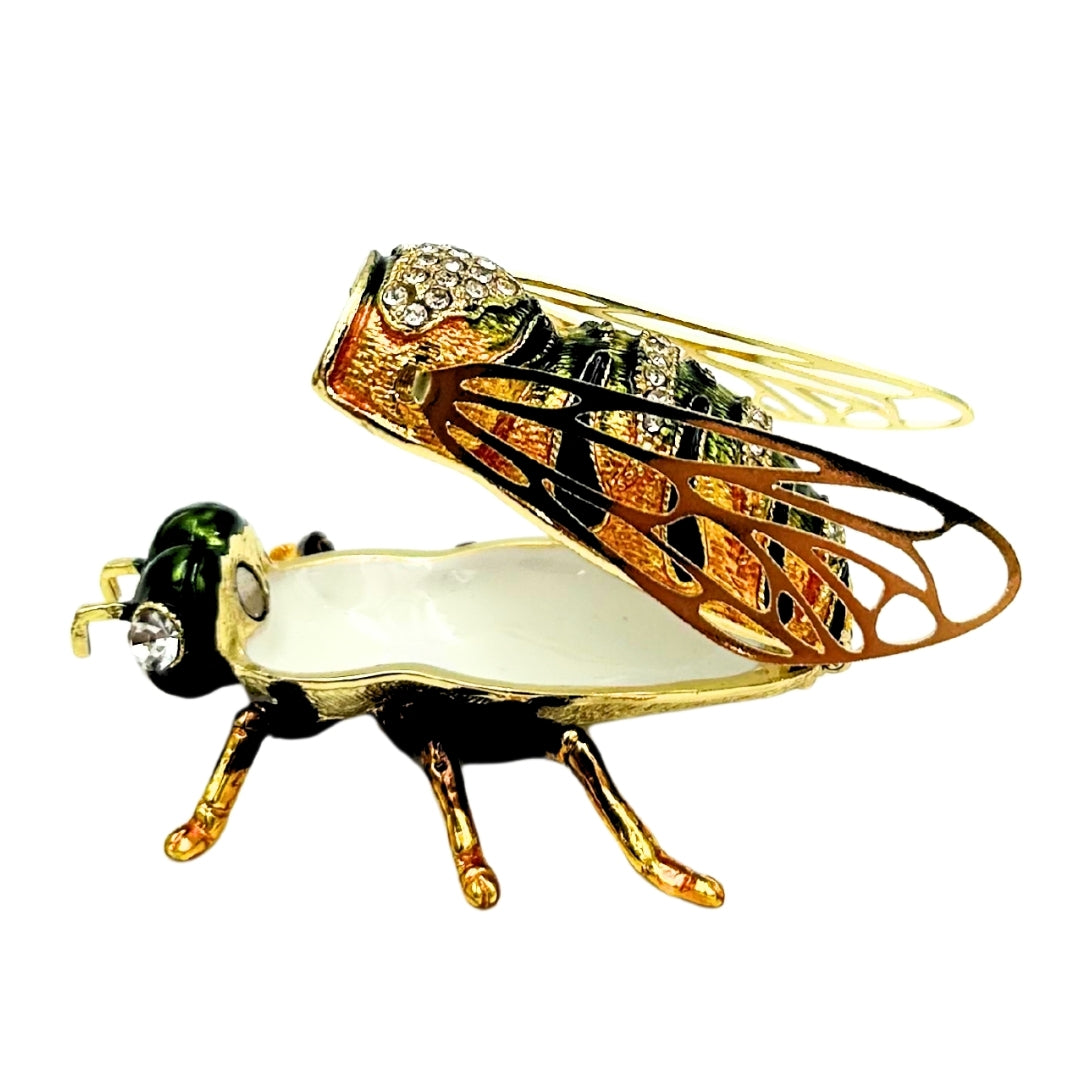 Exclusive Jewelry Trinket Box Decorated with Crystals – Bee – HX542