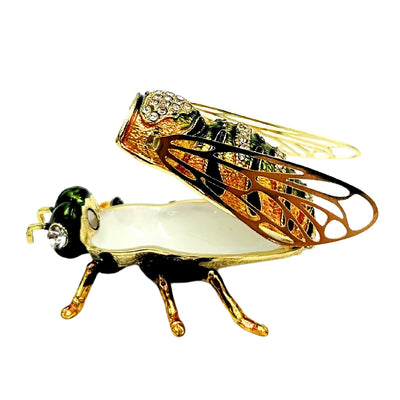 Exclusive Jewelry Trinket Box Decorated with Crystals – Bee – HX542