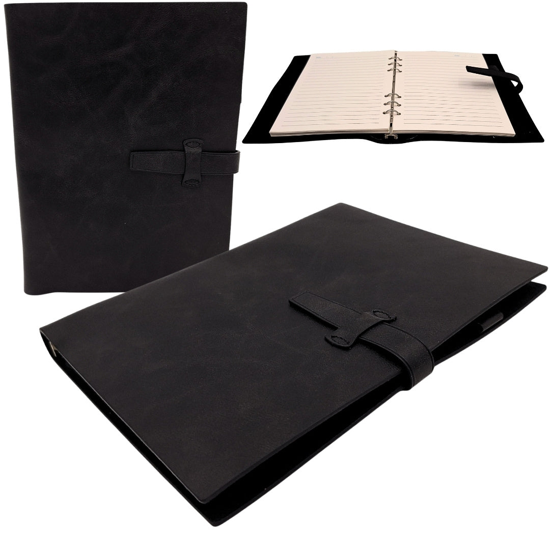 Elegant A5 Vintage Retro Leather Notebook with Closure – Diary Journal – EE4