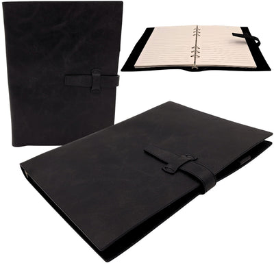 Elegant A5 Vintage Retro Leather Notebook with Closure – Diary Journal – EE4