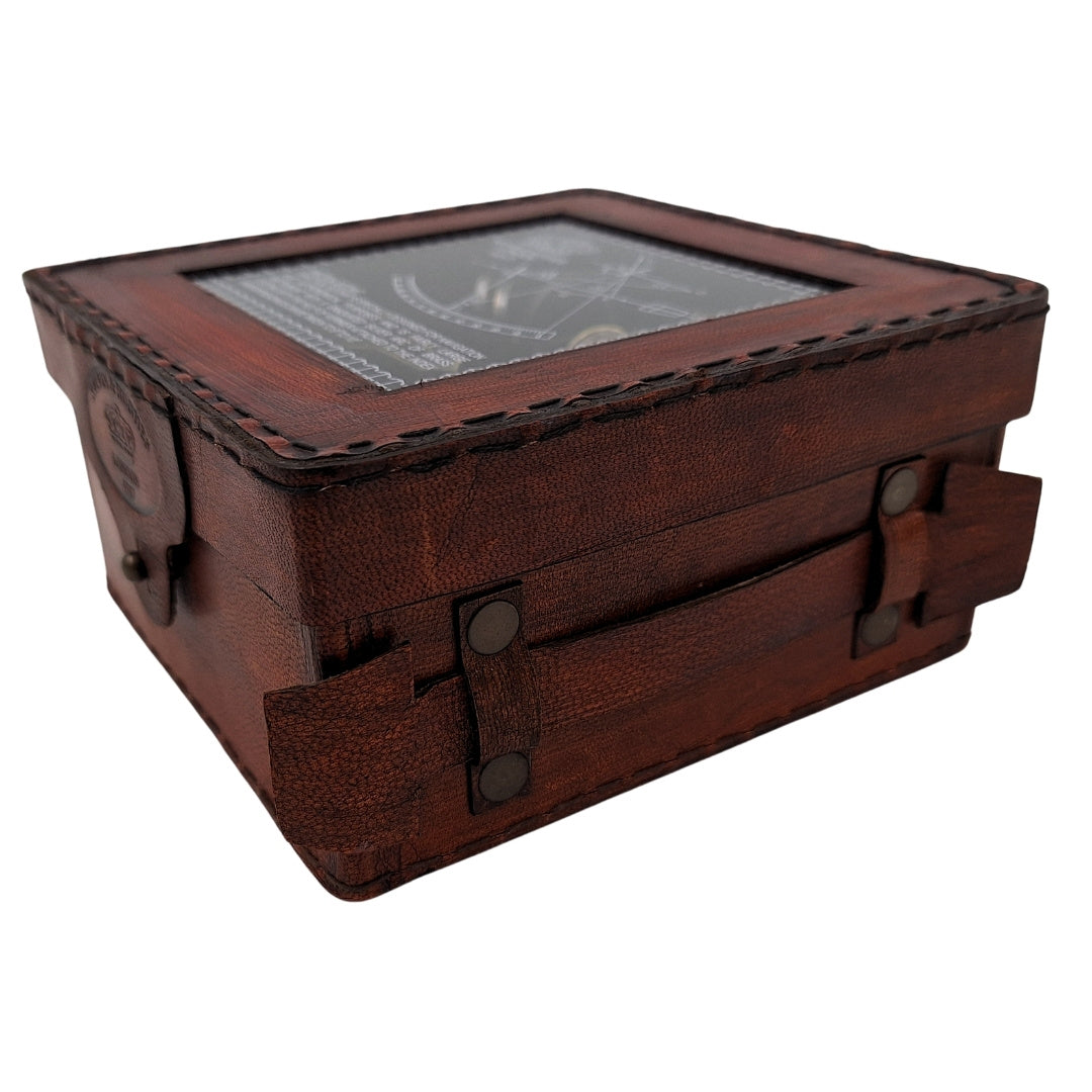 Brass Sextant in a Leather Box - NC1514B