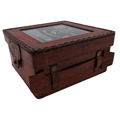Brass Sextant in a Leather Box - NC1514B