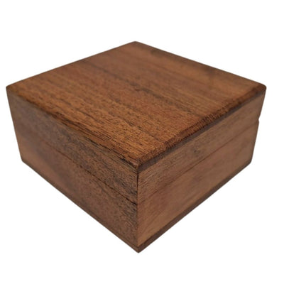 Wooden Gift Box with Navy Insert, 8x8 cm, Personalized with Engraving