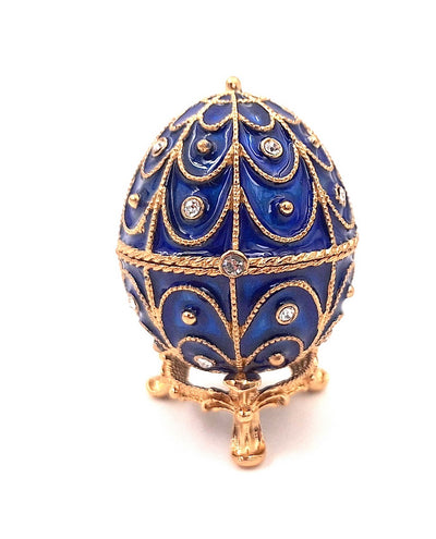 Exclusive Metal Casket with Crystals - Fabergé Egg - B0748-17 BL