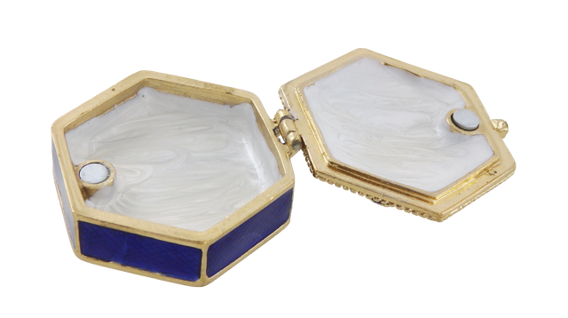 Richly Decorated Metal Gift Box with Crystals - B0035-08BL