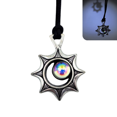 Solar Eclipse Necklace – Optical Illusion – Gift for a Traveler - ECL32