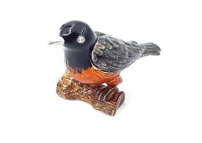 Unique Metal Box Decorated with Crystals - Bird - B0192-02