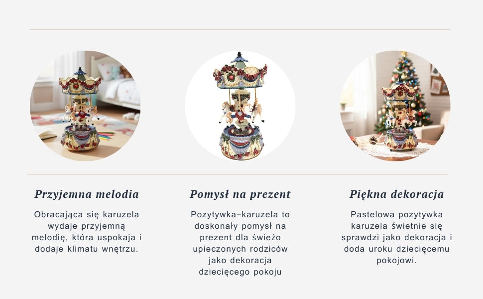 Carousel Music Box 18cm - JX-25136