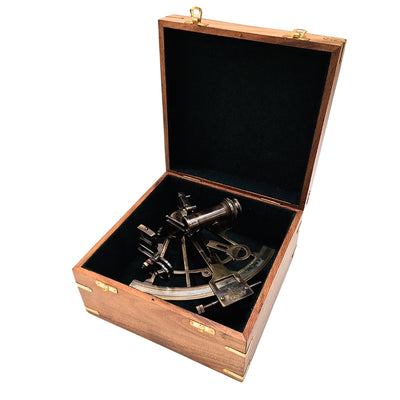 Brass Sextant in a Wooden Box – Replica - NC1517