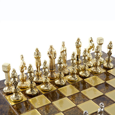 Large Exclusive Chess Set – 36x36 cm – Gold and Silver - Renaissance S9BRGS