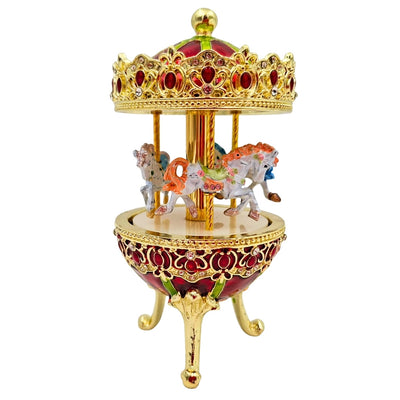Metal Carousel Music Box - Premium Decoration - Gift for a Girl - MX-014