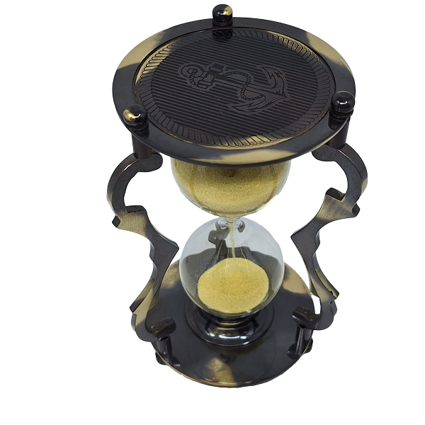Elegant Decorative Brass Hourglass 5 min - NC2677