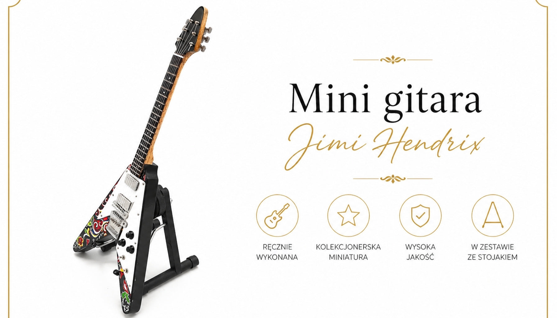 Mini guitar Jimi Hendrix - Psychedelic F. V - MGT-1182