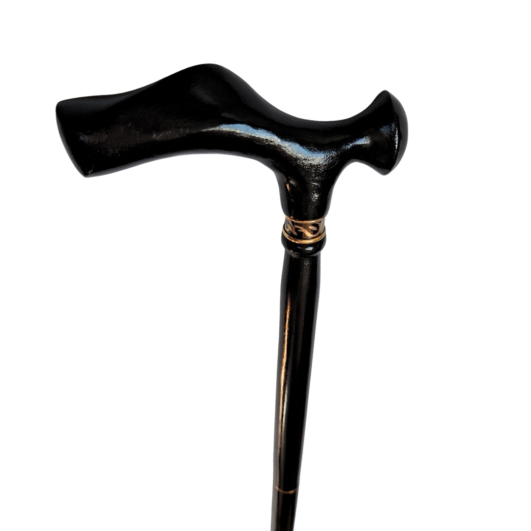 Elegant Folding Walking Cane with Metal Handle