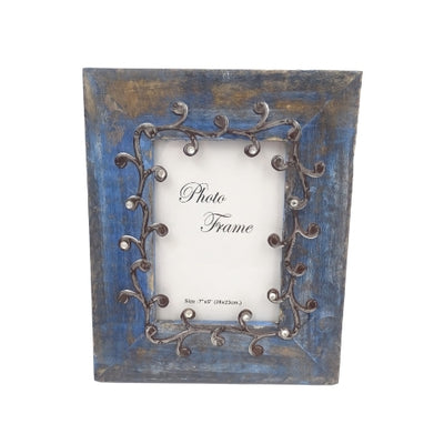 Wooden Photo Frame Blue - 28893 - photo size 18x13cm