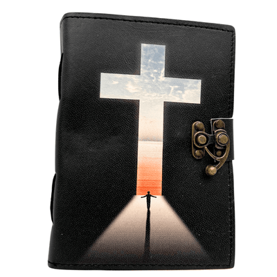 Leather Notebook Religious Cross - 200 pages - AH15