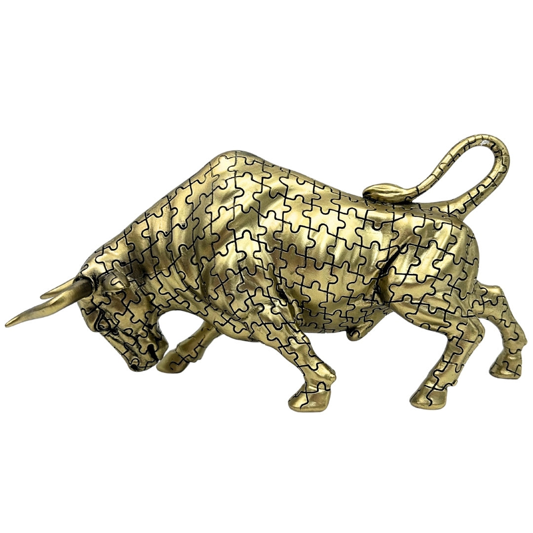 Bull - Gold Decorative Figurine - Symbol of Strength and Wealth - 43111Y1