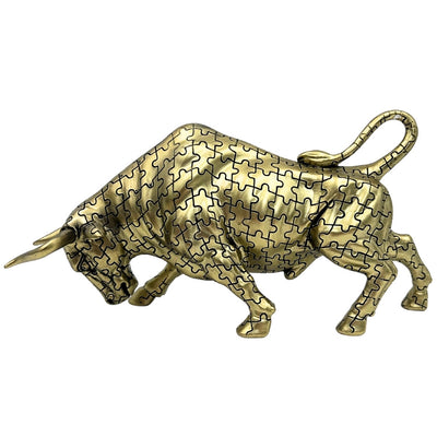 Bull - Gold Decorative Figurine - Symbol of Strength and Wealth - 43111Y1