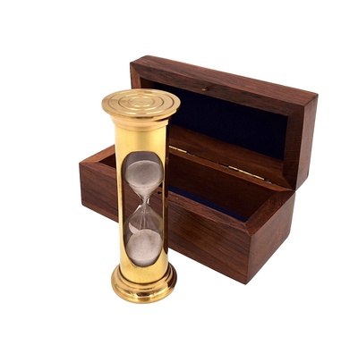 Sand hourglass in a wooden box, 3 minutes - ROUND STP99