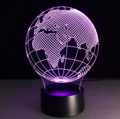 LED Lamp - Globe - 7 Different Colors - USB - P108