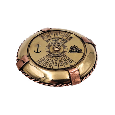 Elegant Nautical Brass Calendar - NI1422