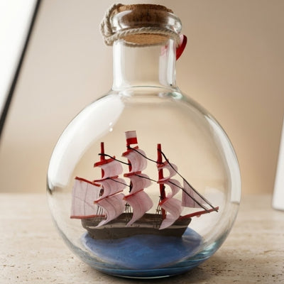 Ship in a Bottle Rafandynka – Nautical Decoration – MA2012