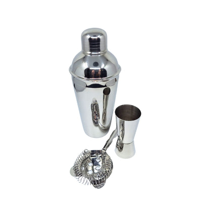 Bartender Set – 3 Pieces Shaker Jigger Strainer - BS48171