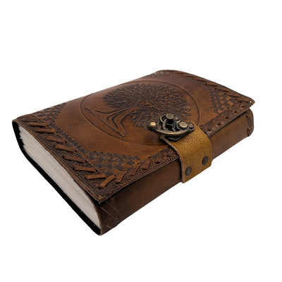 Vintage Retro Leather Notebook 200 Pages – Tree of Life - AH01
