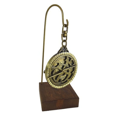 Astrolabe - miniature H81 on a wooden base