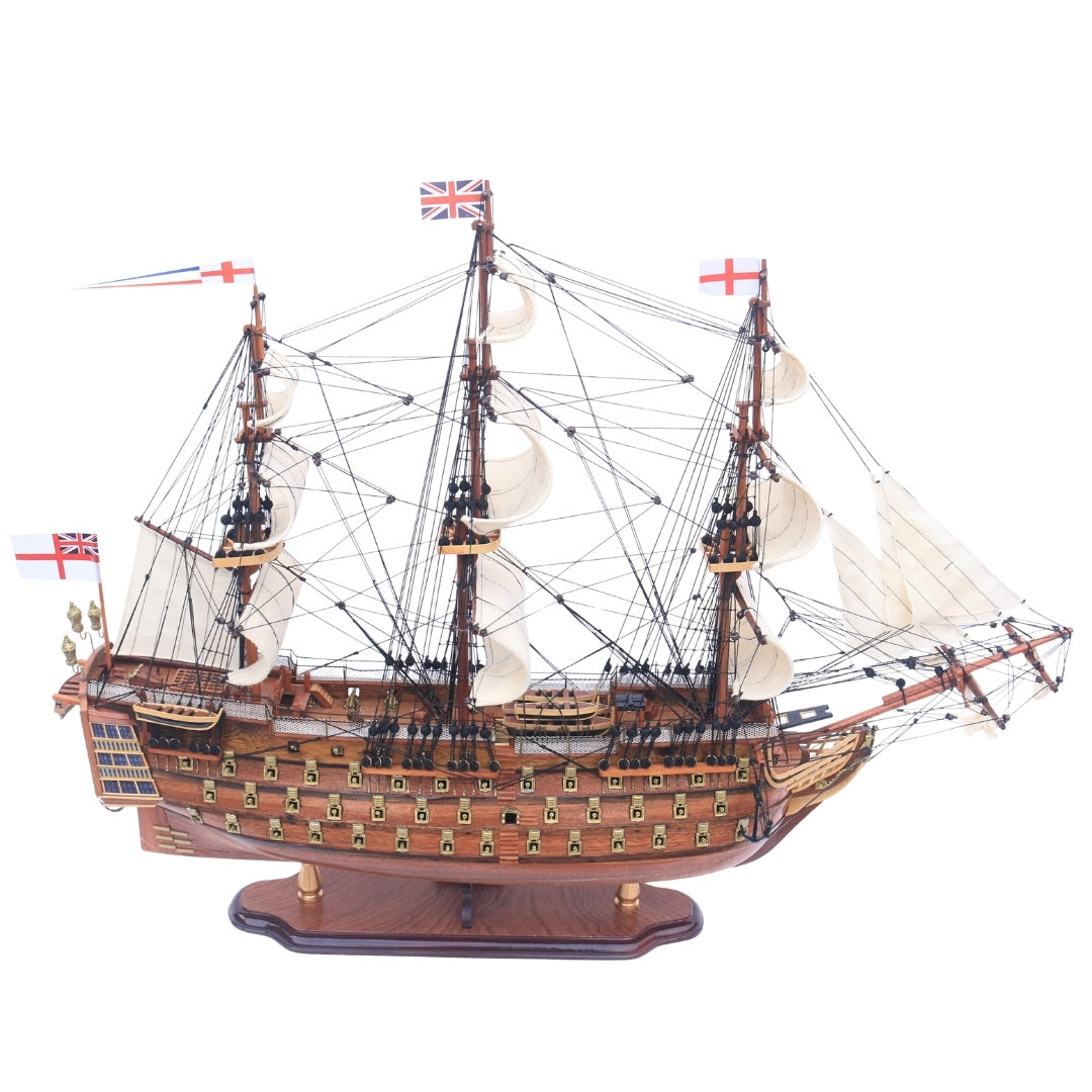 Exclusive Large 94cm HMS Prince warship sailing model with the option of personalization by engraving