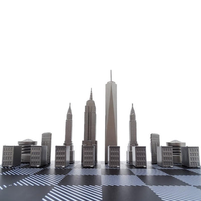 Designer Skyline New York Chess Set in Stainless Steel – NY