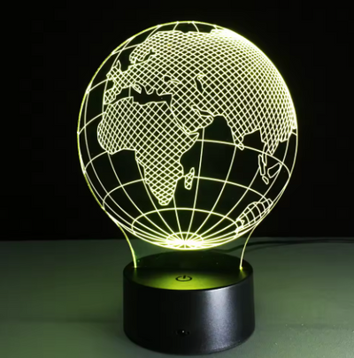 LED Lamp - Globe - 7 Different Colors - USB - P108