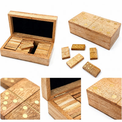 Wooden Dominoes in a Mango Wood Box
 - BR157