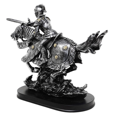 Knight on Horseback Figurine 31cm – hand-painted polyresin – MC-23152