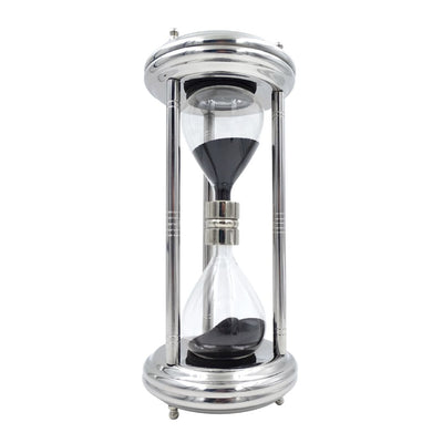 Large Silver 10-Minute Hourglass - Desk Decoration - MX 3015