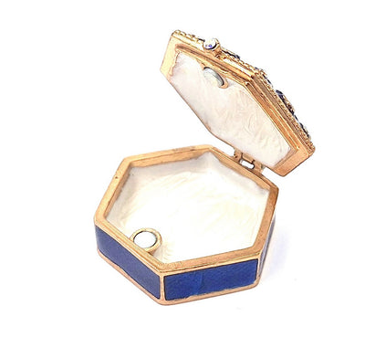 Richly Decorated Metal Gift Box with Crystals - B0035-08BL