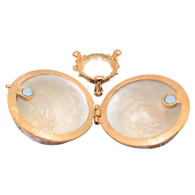 Exclusive Metal Fabergé Egg Trinket Box with Crystals - B0794-00
