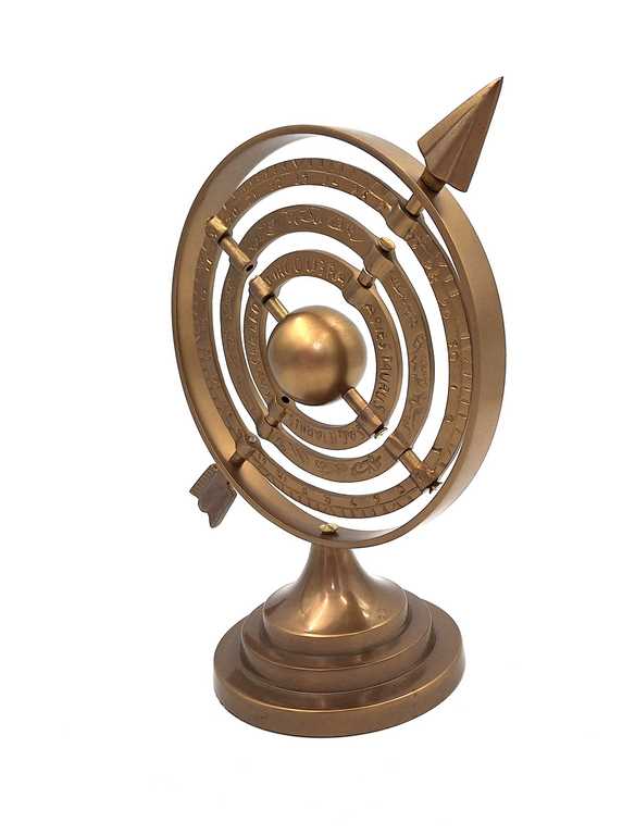 Aluminum Arrow Spherical Astrolabe - Height 30cm - NI9114A