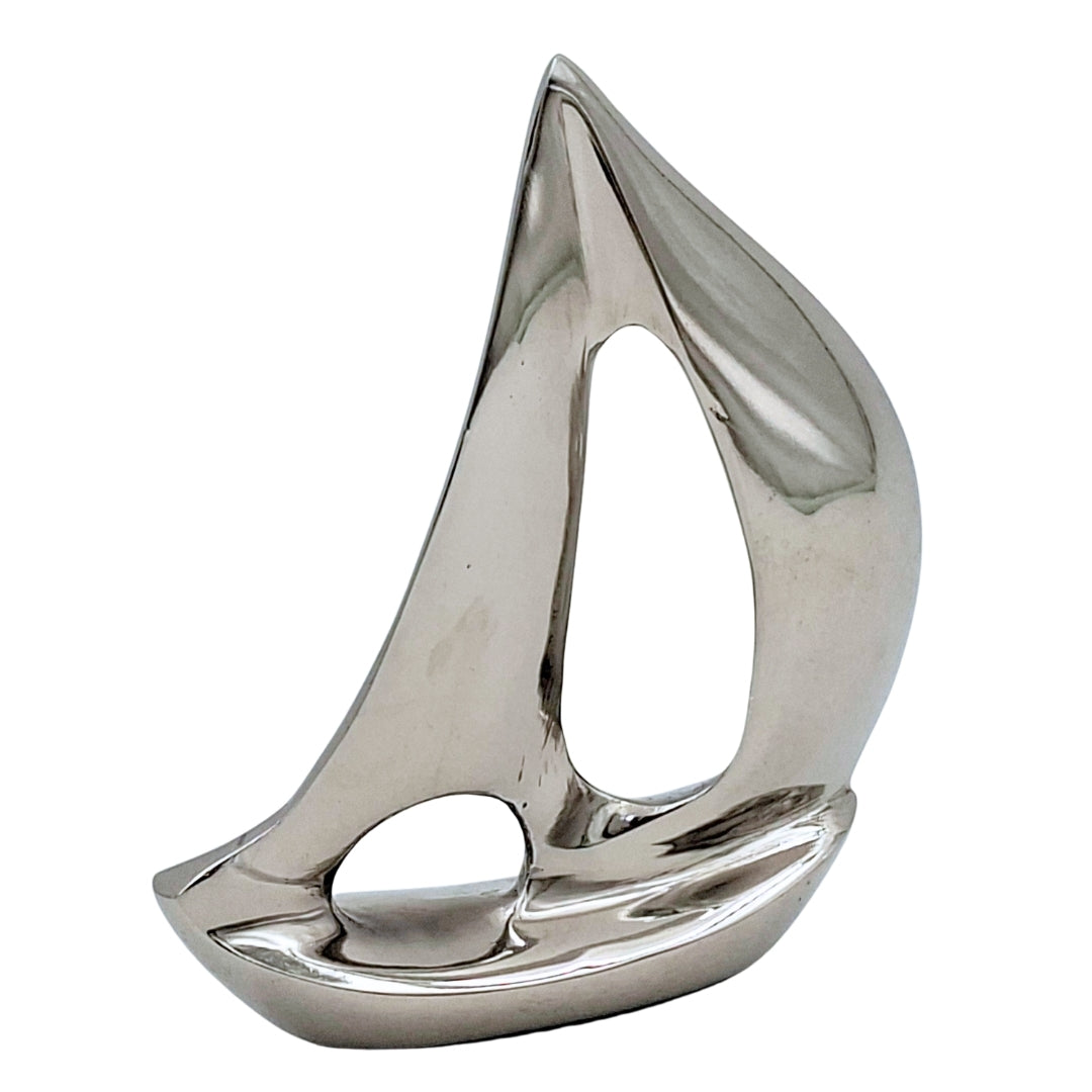 Elegant Silver Aluminum Yacht 12.5 cm with Engraving Option