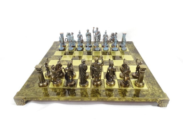 Large Brass Chess Set Archers 44x44cm - Luxury Gift - S10BBRO