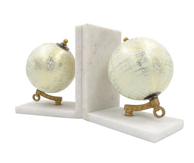 Marble Bookends Globes GLB-85 with Engraving