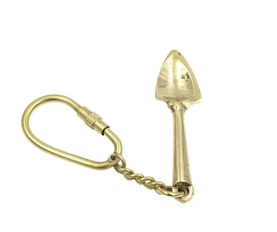 Brass Spade Keychain Gift for a Gardener - KRT28