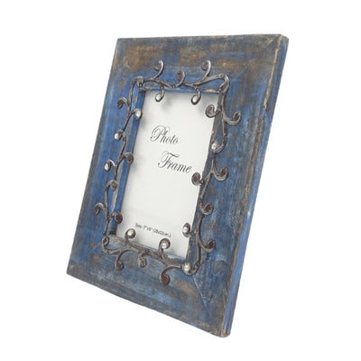 Wooden Photo Frame Blue - 28893 - photo size 18x13cm