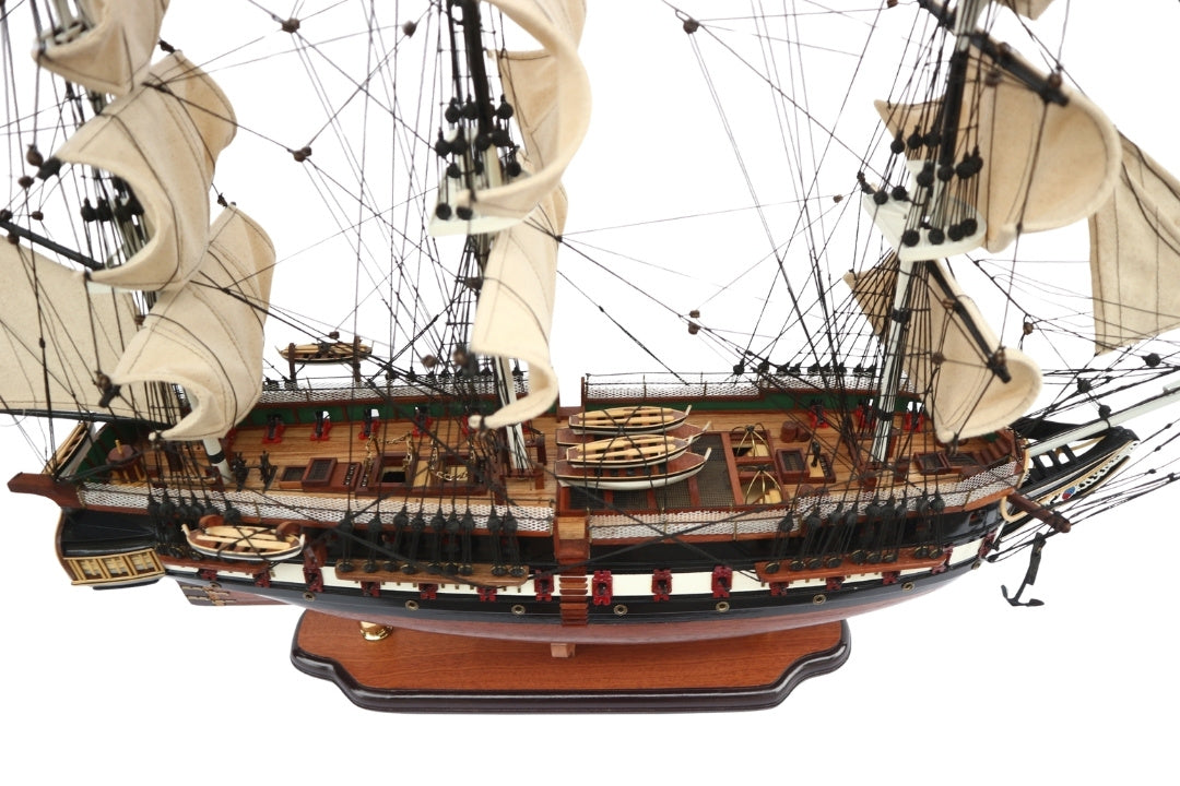 Exclusive Large 100cm USS Constitution sailing ship model with the option of personalization by engraving
