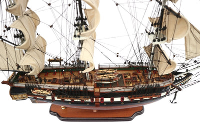 Exclusive Large 100cm USS Constitution sailing ship model with the option of personalization by engraving