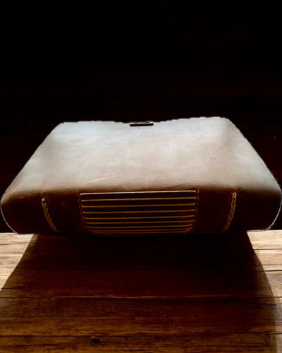 Premium Notebook "RetroNotes" – Elegant Genuine Leather Notebook - 200 pages, 120g, notebook, sketchbook, brown color, engraving personalization